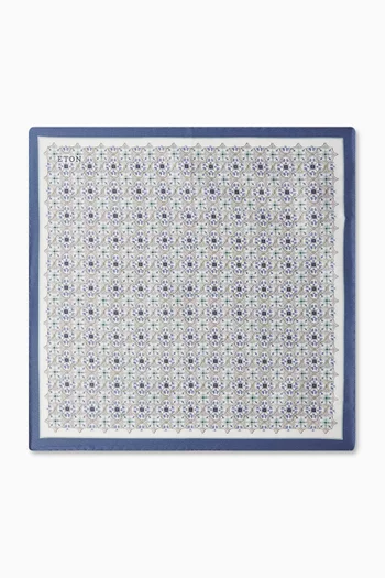 منديل جيب بنقشة ميدالية حرير