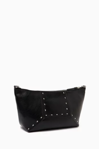 Diamond Crossbody Bag in Leather