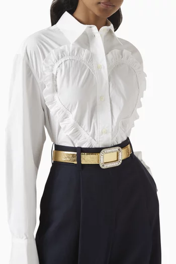 Pilgrim Belt in Metallic Leather