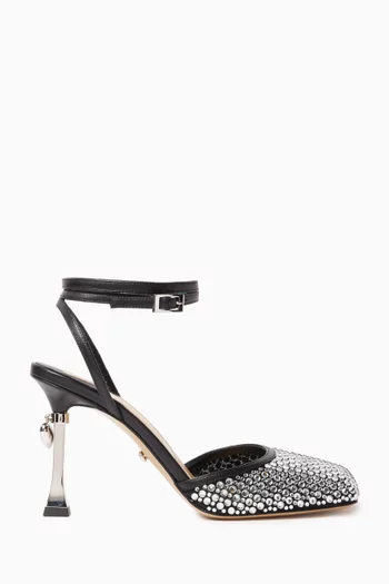 Puffy Heart 95 Pumps in Crystal-Mesh