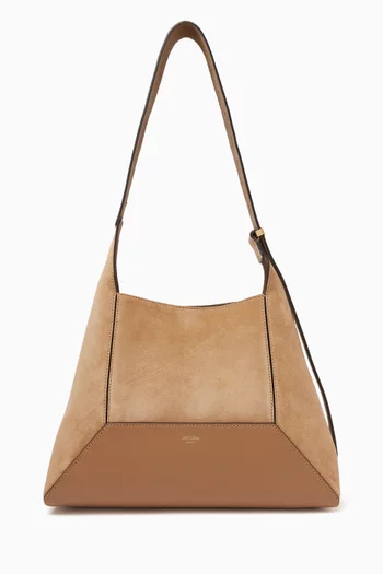 Medium Diamond Hobo Bag in Suede
