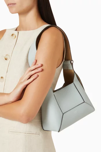 Small Diamond Hobo Bag in Leather