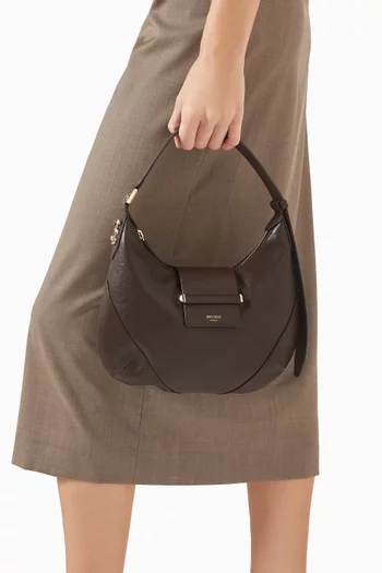 Bar Hobo Bag in Leather
