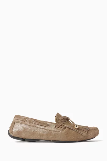 Manon Loafers in Shimmer Crosta Suede