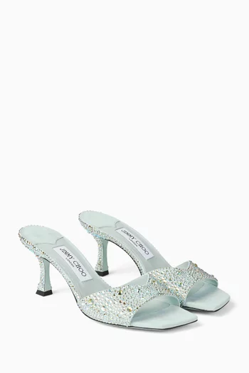 Skye 70 Crystal Sandals in Suede