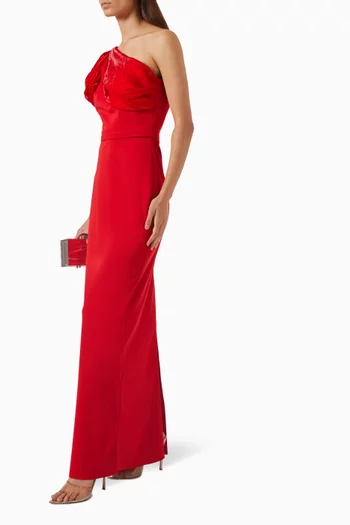 One-shoulder Gown