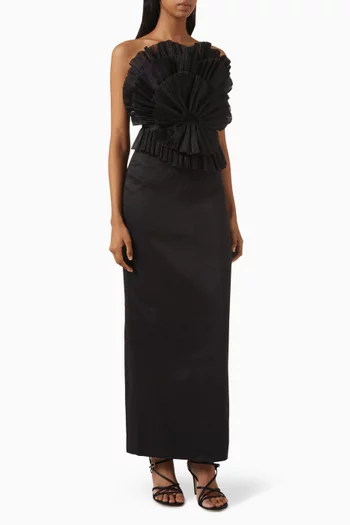 Kira Midi Dress in Linen Blend
