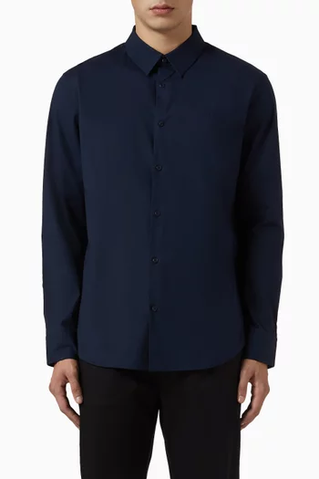 Slim-fit Shirt in Stretch-poplin