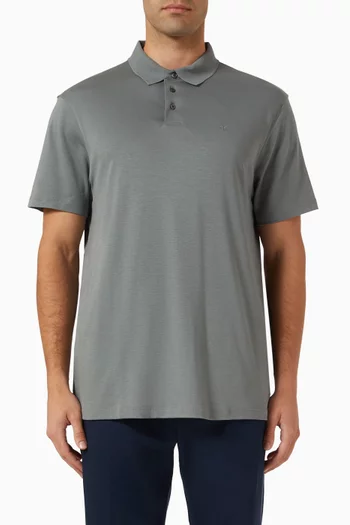 Embroidered Logo Polo Shirt in Pima Cotton