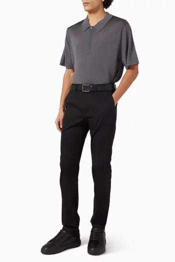 Polo Shirt in Acetate Knit