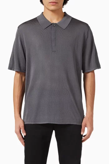 Polo Shirt in Acetate Knit