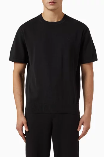 Short-sleeve Sweater in Supima Cotton