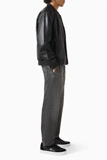 90s Crop Tapered-leg Jeans in Denim
