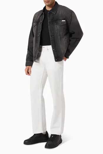 Logo Patch Sweater in Cotton Mesh