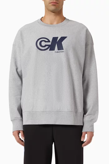 تي شيرت بطبعة شعار الماركة تيري فاخر