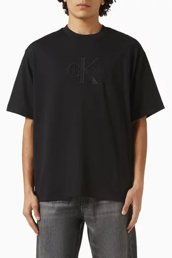 Embroidered T-shirt in Cotton