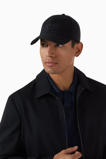 Logo-embroidered Cap in Linen