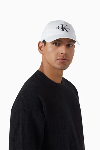 Mono Logo Cap in Cotton-twill