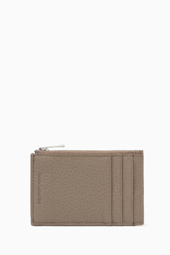 Logo Card Holder in Leather
