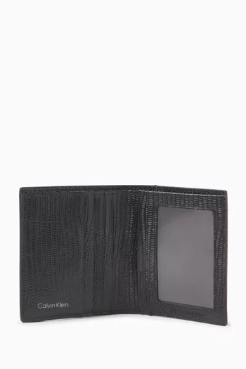 Bifold Wallet in Lizard-embossed Leather