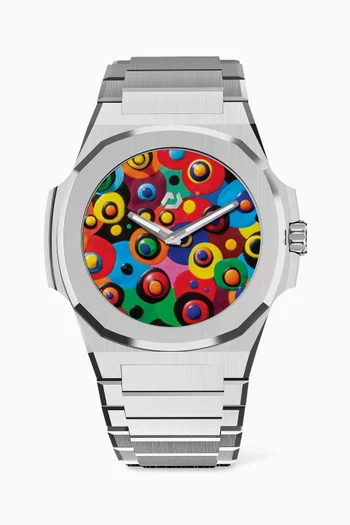 x Noj Barker Quartz Stainless Steel Watch, 40.5mm