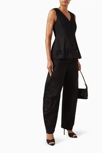 Romeo Cocoon-leg Pants in Cotton-twill
