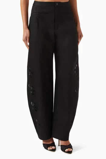 Romeo Cocoon-leg Pants in Cotton-twill