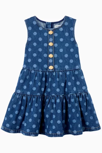 Polka Dot Dress in Denim