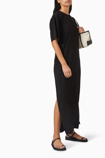 فستان بنمط تي شيرت بقصة فضفاضة فيسكوز