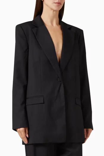 جاكيت بفتحة في الخلف مزيج صوف