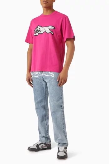 Polka-dot Running Dog T-shirt in Cotton
