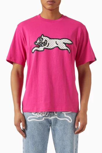 Polka-dot Running Dog T-shirt in Cotton