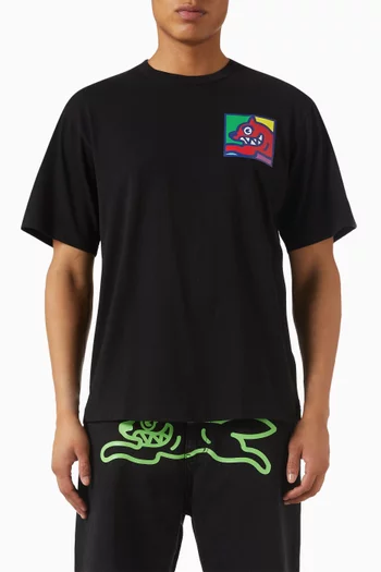 Pop Art Running Dog T-shirt in Cotton