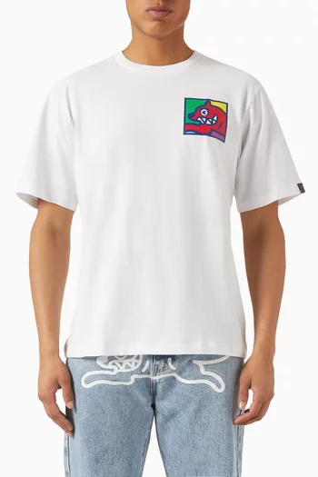 Pop Art Running Dog T-shirt in Cotton