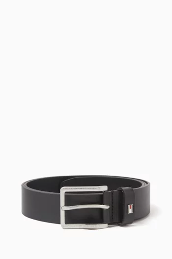 Oliver Enamel Flag Belt in Leather