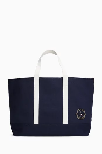 Colour-blocked Beach Tote Bag