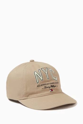 NYC Logo Baseball Cap in Cotton