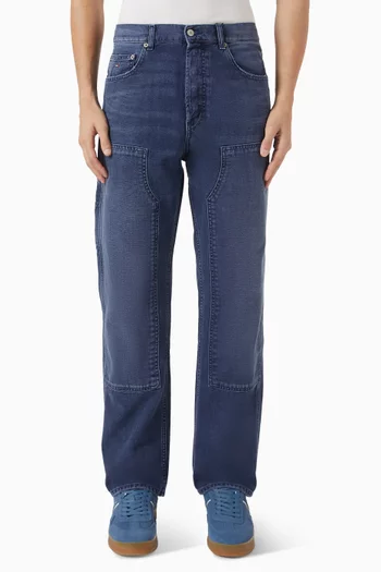 Straight-leg Carpenter Jeans in Cotton-denim