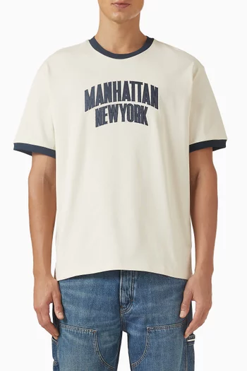 Varsity Logo T-shirt in Cotton