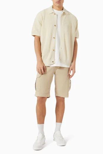 90's Script Polo Sweater in Cotton-blend Knit