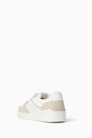 Retro Low-top Cupsole Sneakers in Suede & Leather