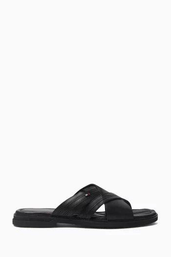 Slip-on Sandals in Leather