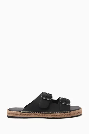 Flexible Sole Buckle Sandals in Leather