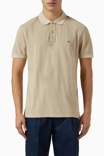 Garment-dyed Polo Shirt in Cotton