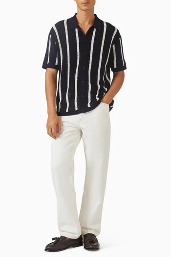 بنطال جينز ممزق فضفاض دينم