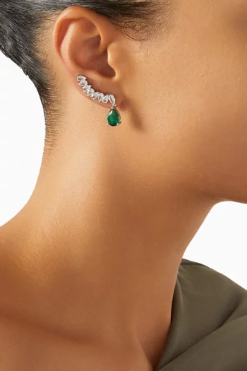 أقراط لأعلى الأذن نحاس مطلي بالروديوم