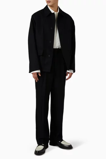 Two Tuck Pants in Wool