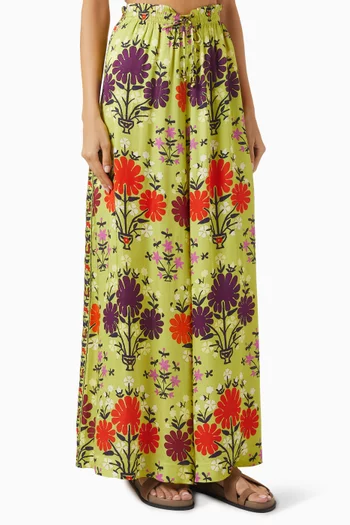 Eden Wide-leg Pants in Viscose