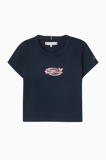 تي شيرت بطبعة فراشات قطن