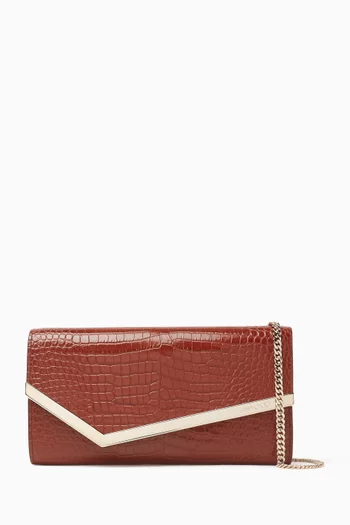 Emmie Clutch in Textured Leather